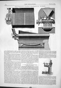 Old 1875 Henderson Patent Mechanical Stoker Machinery Haagen Grinding Victorian