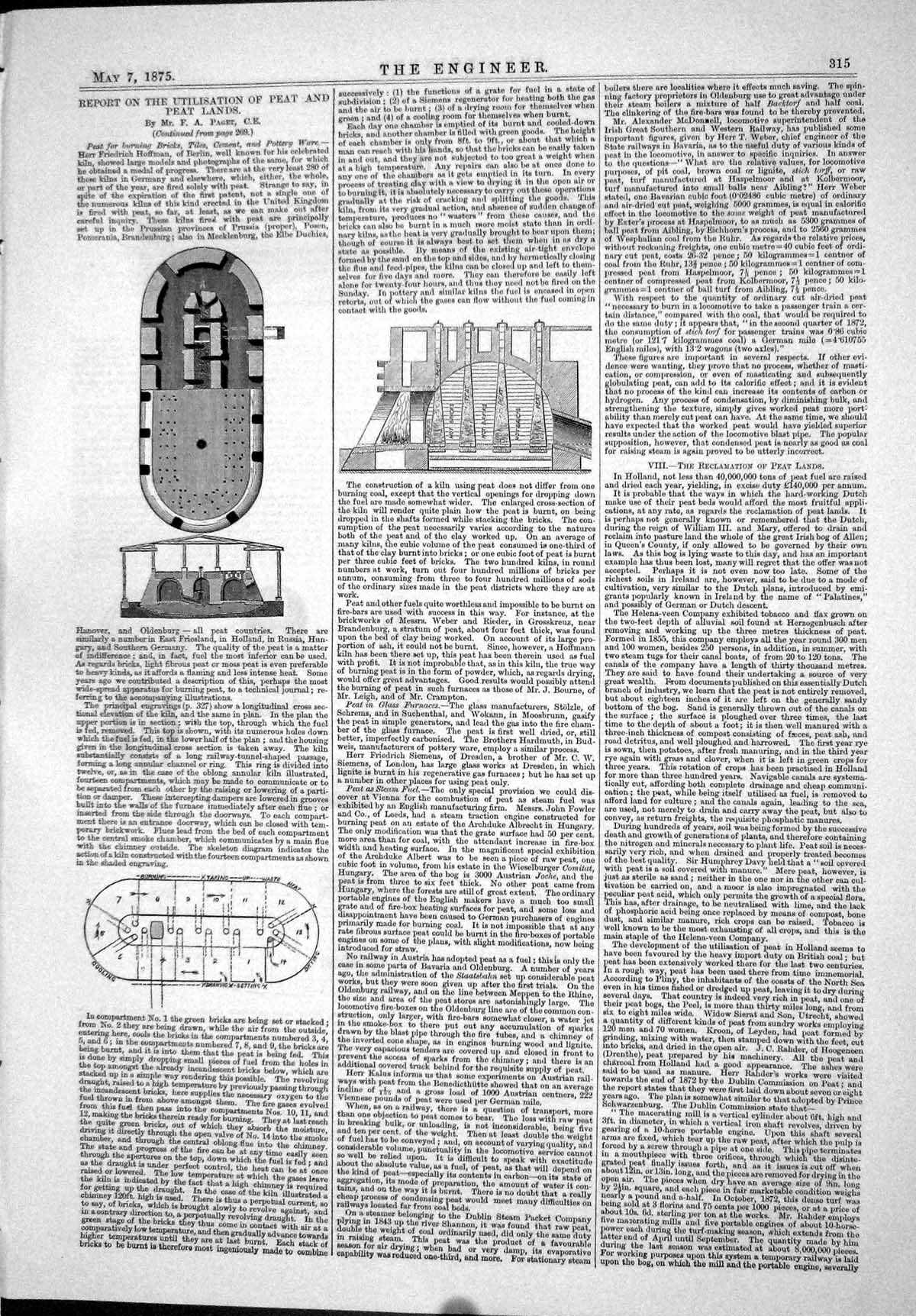 Old 1875 Report Utilisation Peat Lands Torpedo Steam Launch Thornycro Victorian