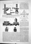 Old Nelson Portable Drilling Machine Walker Steam Pump Hayhurst 1875 Victorian