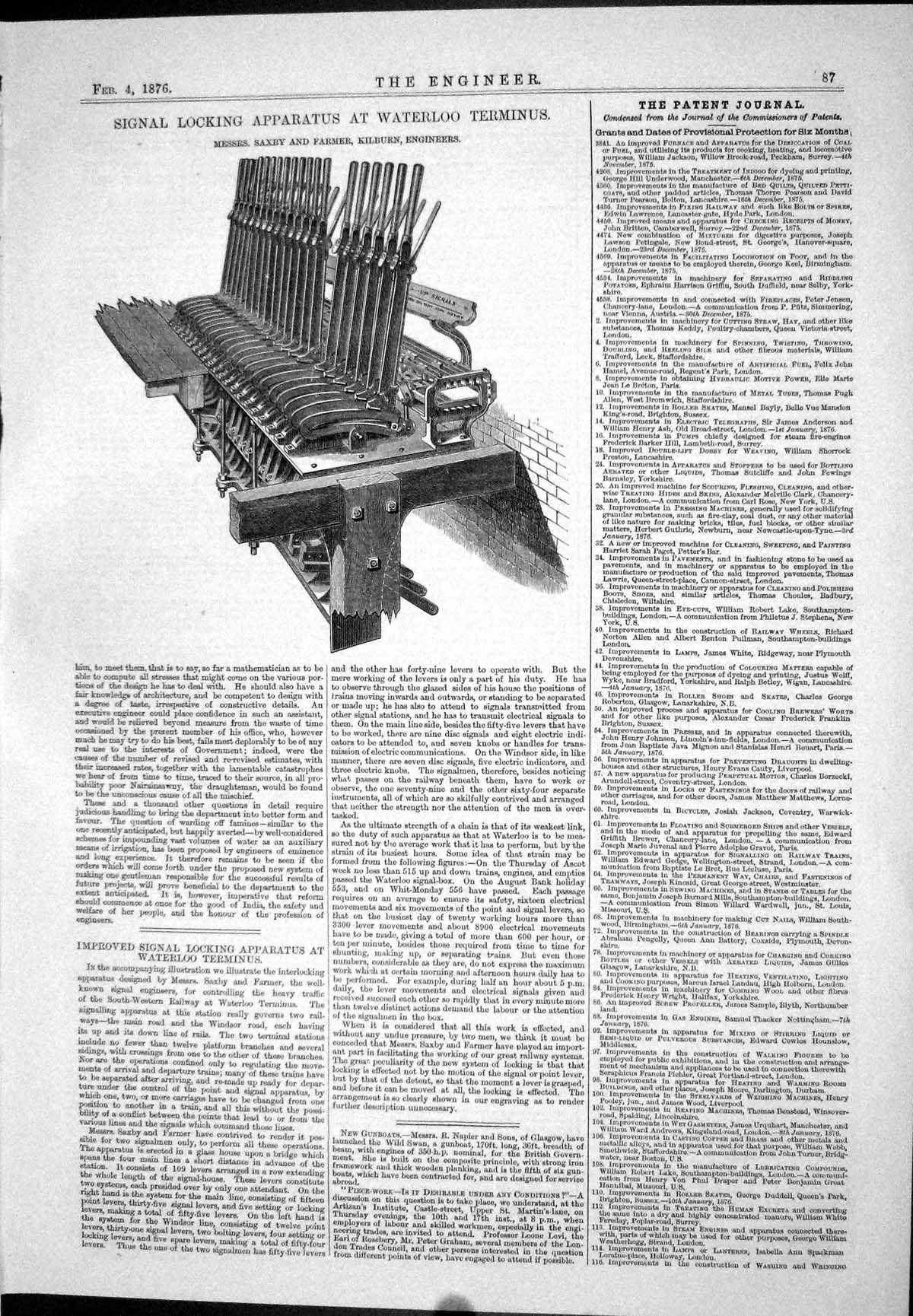Old Signal Locking Apparatus Waterloo Terminus Saxby Farmer 1876 Kilb Victorian