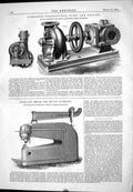 Antique Print Centrifugal Pump Engine Lawrence Porter Hydraulic Shears 1876