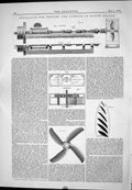 Old Apparatus Tosion Screw Shafts Testing Winton Plan Elevation 1876 Victorian
