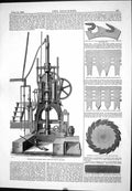 Old Boring Machine Gullet-Tooth Saw Circular Cross-Cut Regulating 187 Victorian