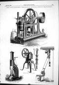 Antique Print Philadelphia Exhibition Miscellaneous Machinery Brayton 1876 19th