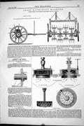 Antique Print 1877 Prize Haymaking Machine Reading Ironworks Reading Leffel