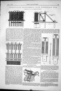 Old Print 1877 Penetration Experiments Eighty-Ton Gun Shoeburyness Target 19th
