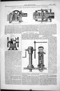 Old Print 1877 Hall'S Patent Multiple-Action Stone Breaker Blundell Pump 19th