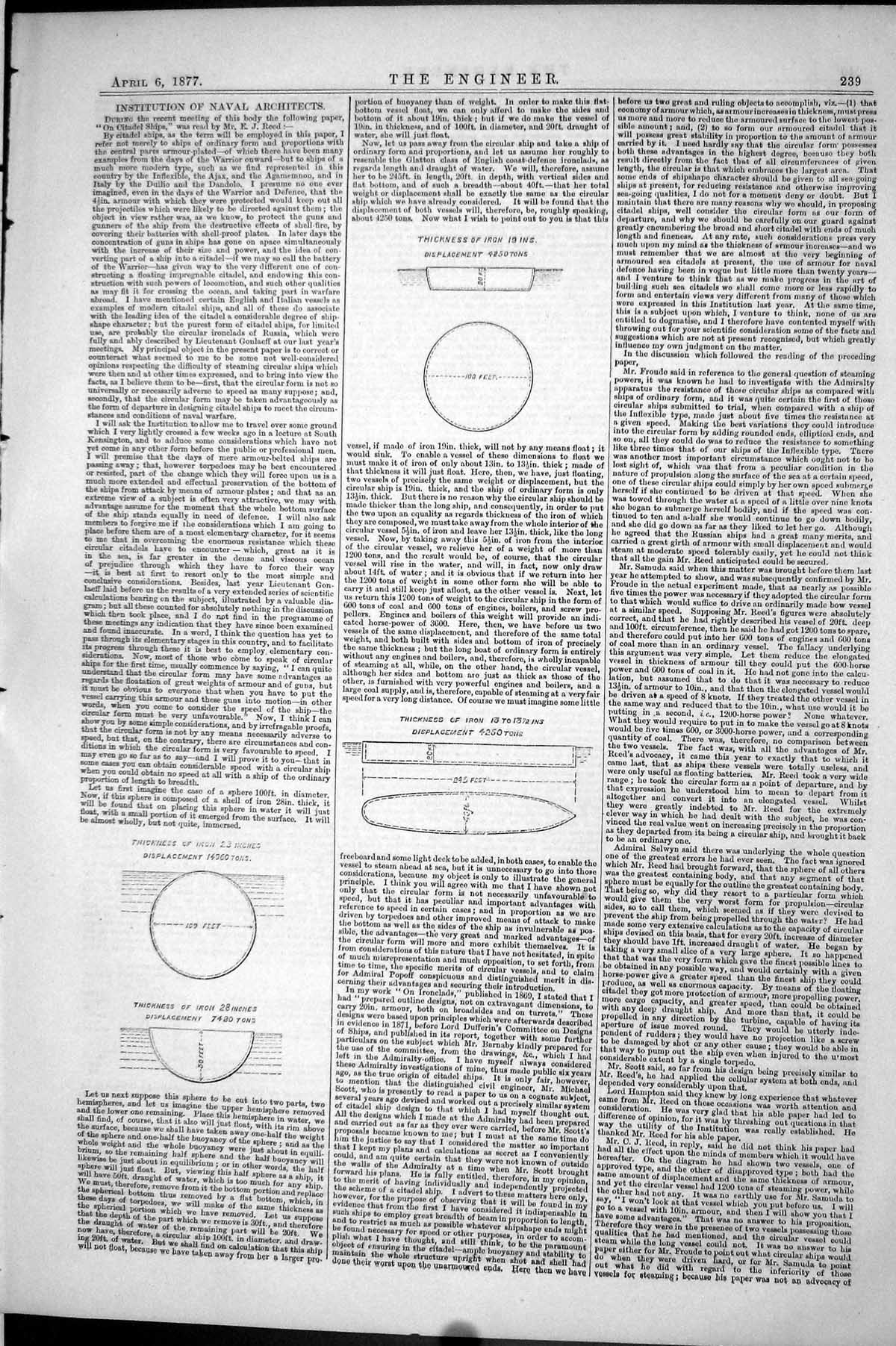 Original Old Antique Print 1877 Engineering Thickness Iron Diagrams Victorian