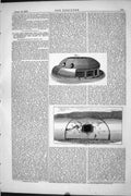 Old Print 1877 Experiments Steel Blows Heavy Projectiles Hubert Grenfell 19th