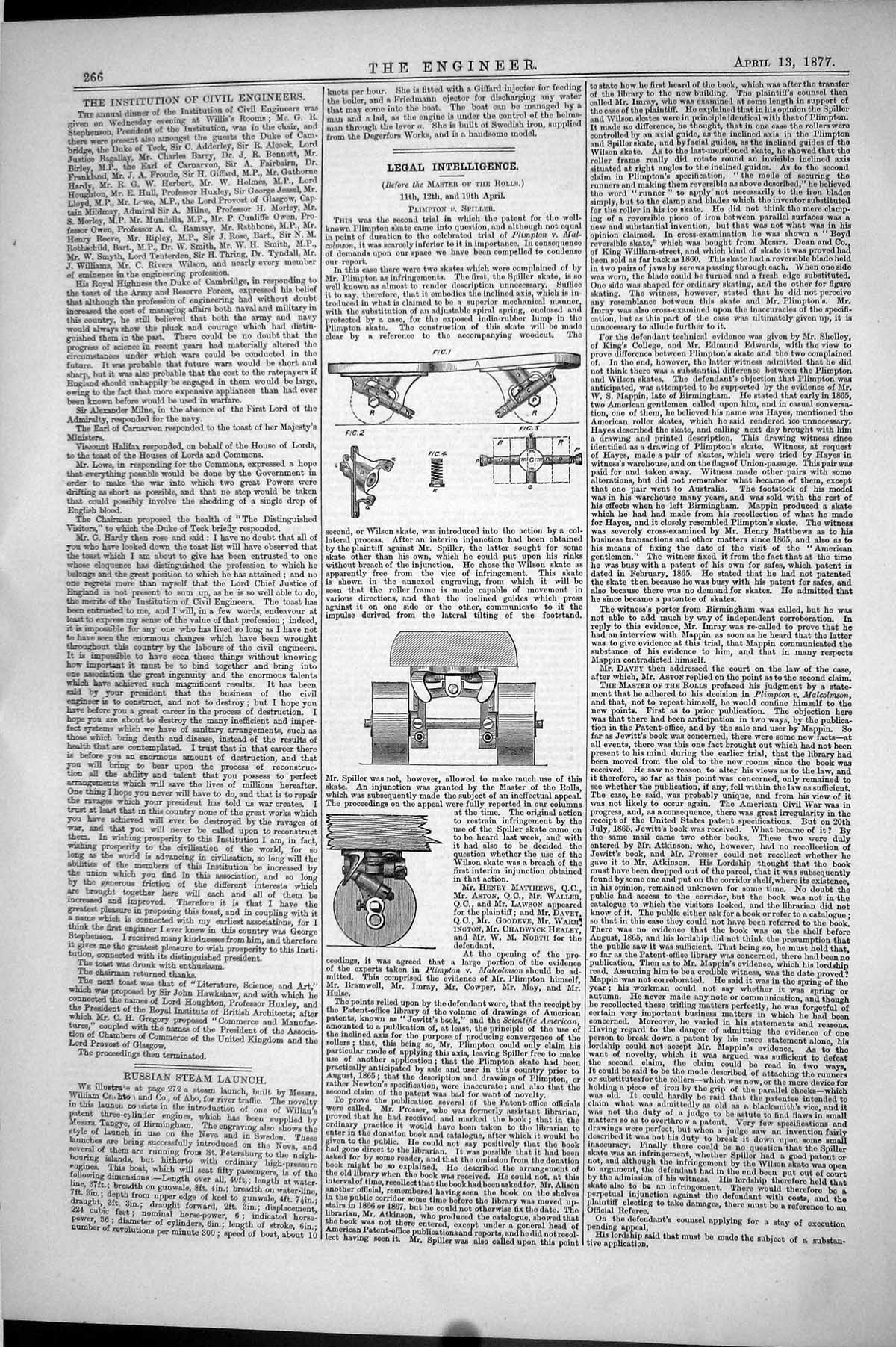 Old Antique Print 1877 Engineering Plimton Spiller Instruments Diagrams 19th