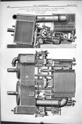 Antique Print 1877 Engineering Compound Engines H.M.S. Tourmaline Hawthorn 19th