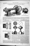 Antique Print 1877 Seven-Horse Power Horizontal Engine Maxwell Safety Lock 19th