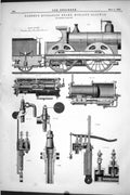 Antique Print 1877 Barker'S Hydraulic Brake Midland Railway Train Machinery
