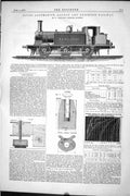 Old 1877 Goods Locomotive Train London Brighton Railway Pile Driving Victorian