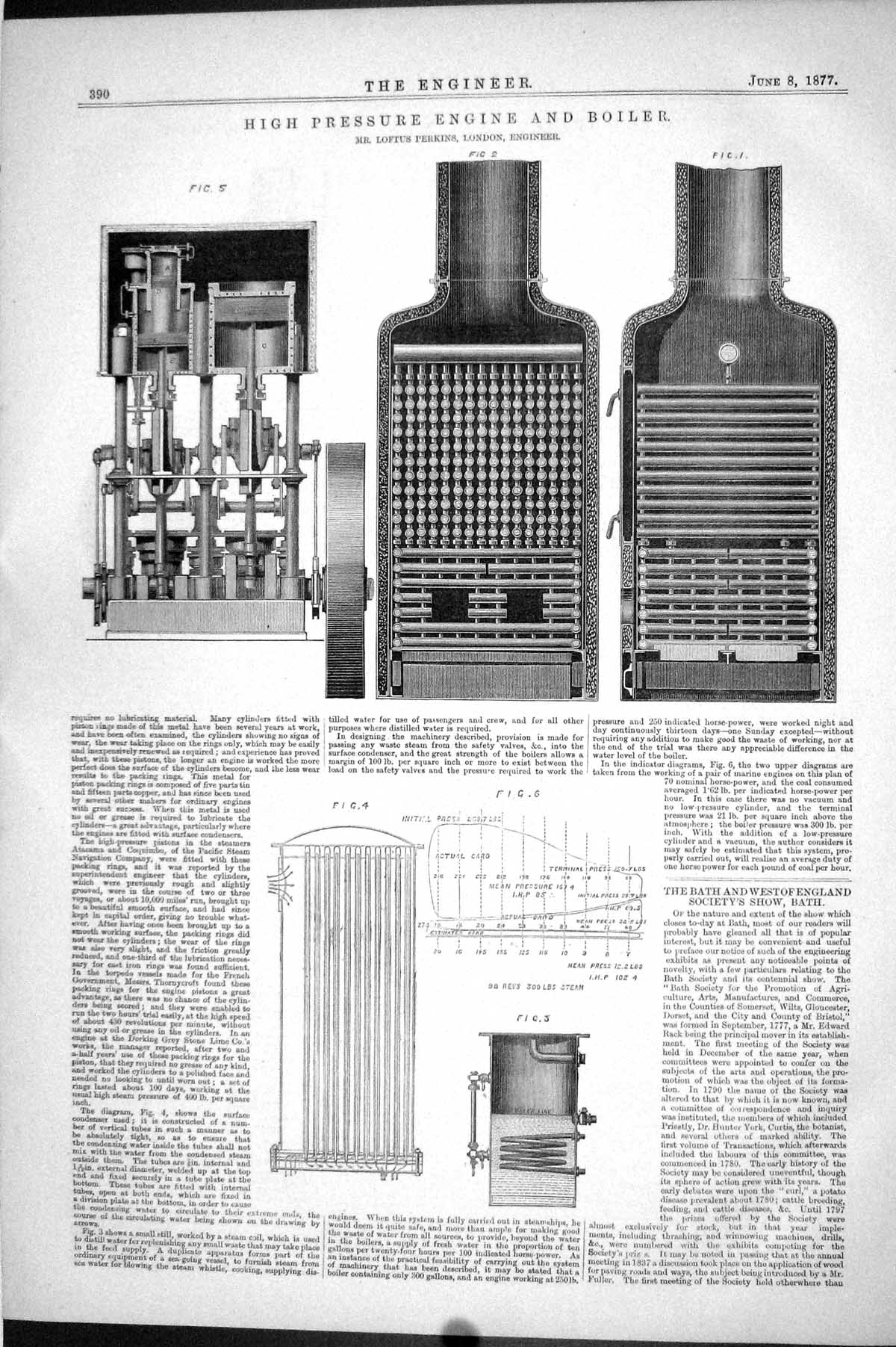 Old 1877 High Pressure Engine Boiler Loftus Perkins London Machinery Victorian