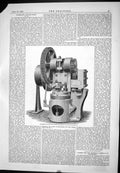 Old Print 1877 Collier Patent Rivet-Making Machine Machinery Instruments 19th