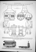 Old Print 1877 Steam Ships Limerick Milford Waterford Simons Streeet Cars 19th