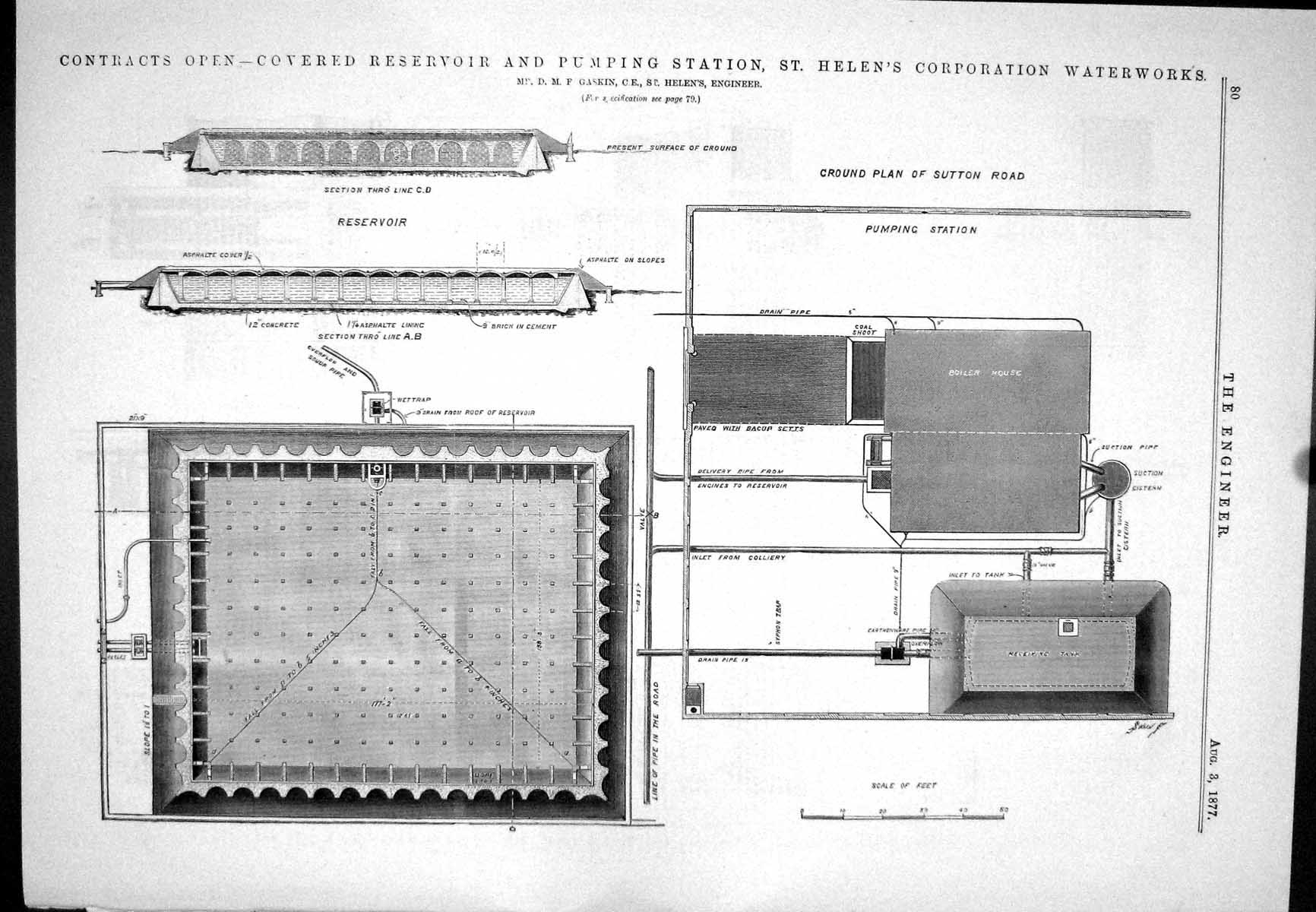 Old 1877 Covered Reservoir Pumping Station Helen'S Waterworks Gaskin Victorian