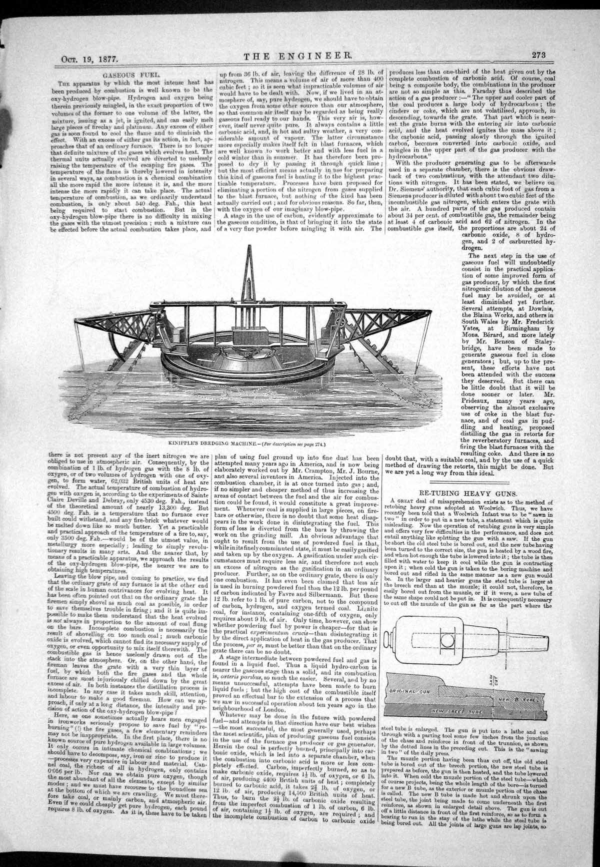 Old Print 1877 Kinipple Dredging Machine Derbyshire Extension Railway Map 19th