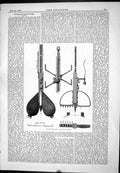 Old Engineering 1877 Diack Excavator Lifting Chain Machinery Instrume Victorian