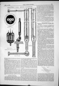 Antique Old Print 1877 Three-Throw Pumps Andover Waterworks Instruments Well