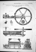 Old 1877 Horizontal Engine Plate-Bending Machine James Rennie Glasgow Victorian