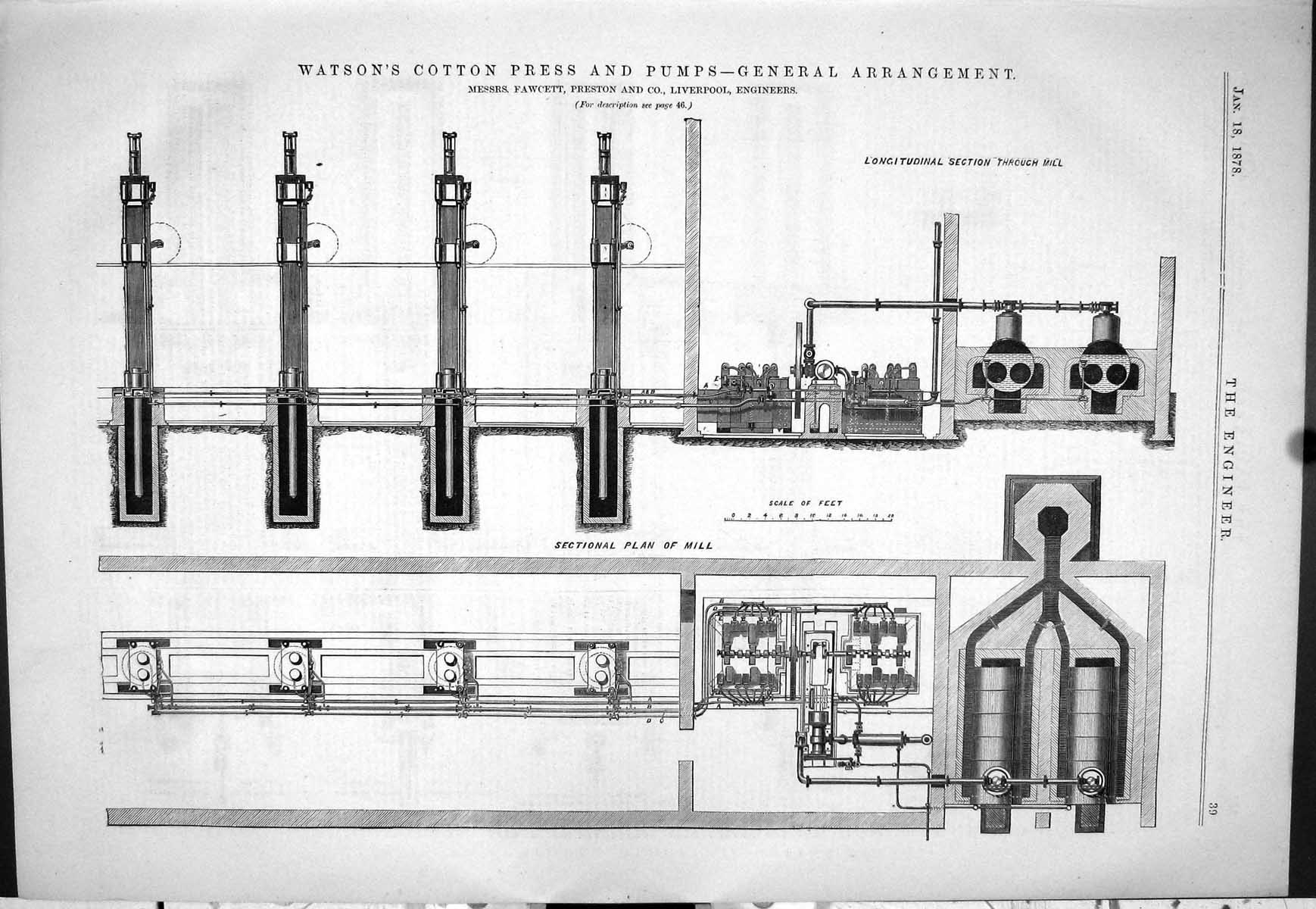 Old Watson Cotton Press Pumps 1878 Contracts Open Ceylon Railway Brid Victorian