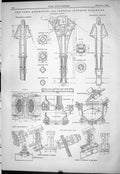 Old Print 1878 Paris Exhibition Details Interior Galleries Plan Sectional 19th