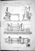 Old 1878 Tenoning Machine Wood-Working Machinery Railway Carriage Wor Victorian