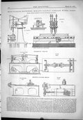 Old 1878 Wood-Working Machinery Midland Railway Carriage Works Derby Victorian