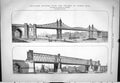 Antique Old Print 1878 Proposed Bridges Thames Tower Hill Drawing Bazalgette