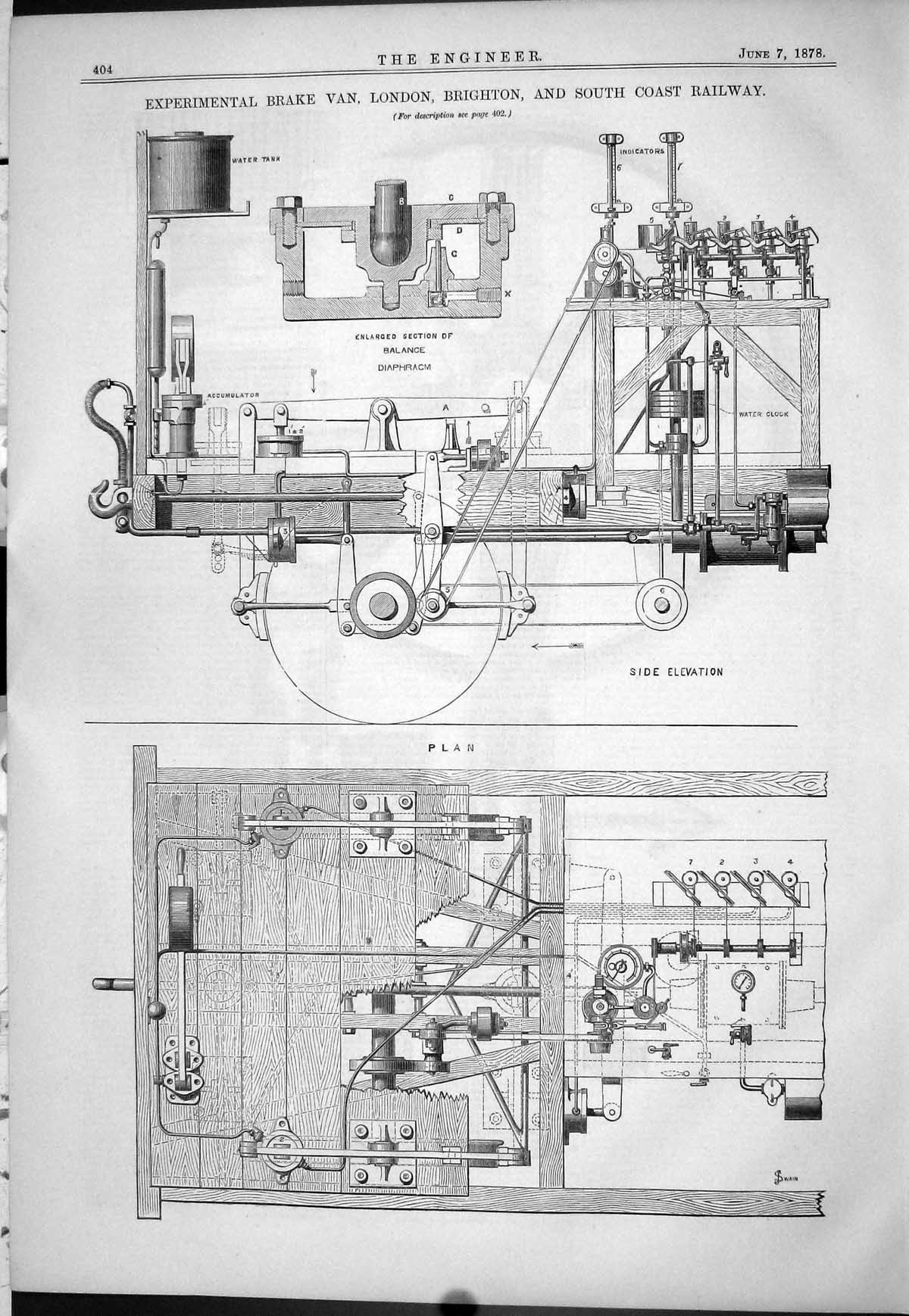 Old 1878 Experimental Brake Van London Brighton South Coast Railway P Victorian