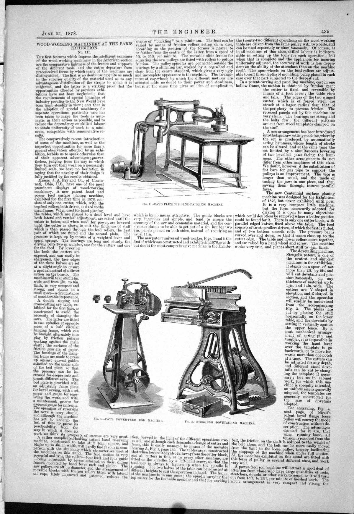 Old Machinery Paris Exhibition 1878 Fay Stengel Locomotive Engine Str Victorian