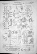 Antique Print 1879 Compound Engines S.S. Lord Isles Adam Miller Stern Tube 19th
