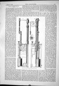 Antique Old Print Engineering 1879 Krupp Electric Lamp Machinery Apparatus 19th