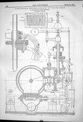 Antique Print 1879 Condensing Engine Details Valve Gear Charles Nolet Ghent