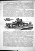 Old 1879 Wood Working Machinery Paris Exhibition Abbey Planing Trying Victorian