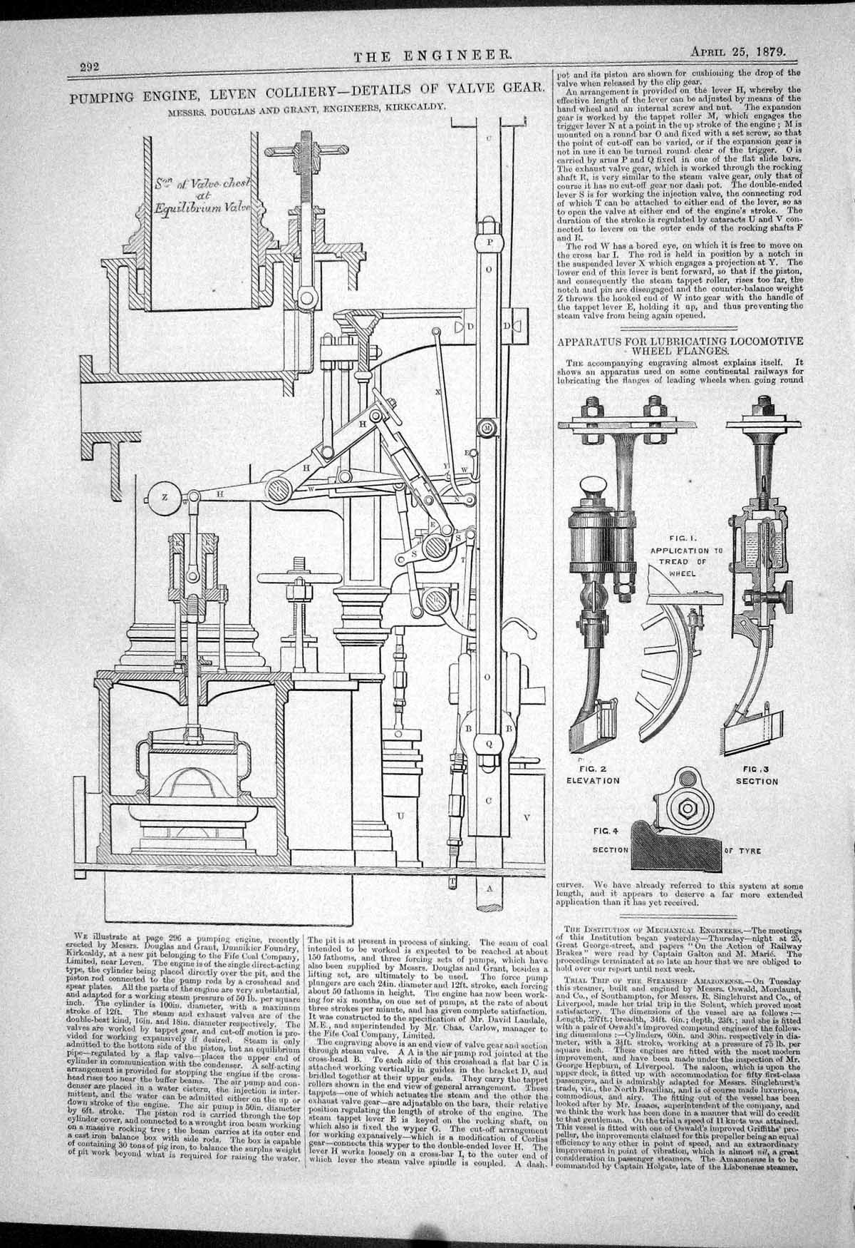Old 1879 Pumping Engine Leven Colliery Valve Gear Douglas Grant Flang Victorian