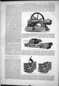 Old Turner Marshall Thrashing Machines Diagram 1879 Agricultural Show Victorian