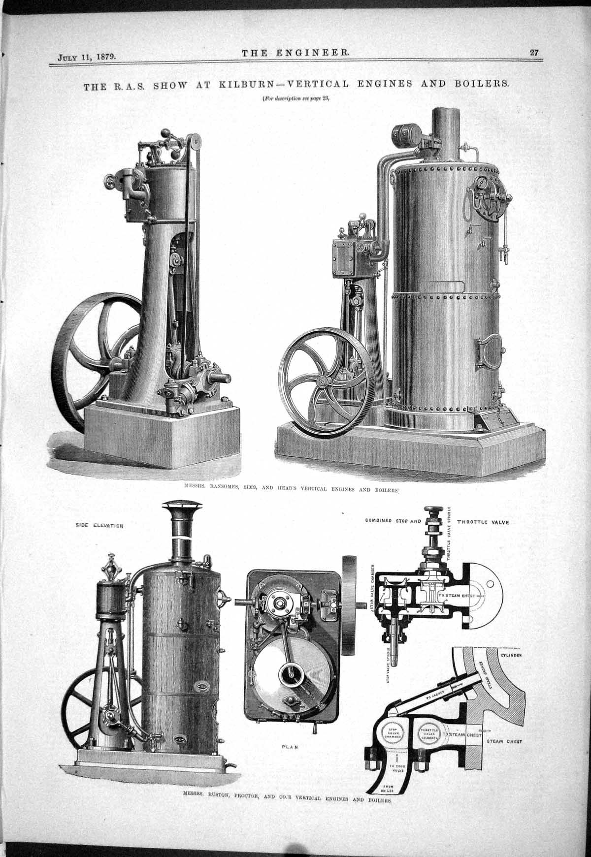 Old Show Kilburn Engines Boilers Ruston Proctor Ransome Sims R.A.S.