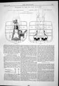 Old Engineering 1880 Engines S.S. Ship City York Boiler Room Diagrams Victorian