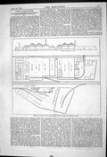 Old Engineering 1880 Section Plan North-Eastern Marine Company Works Victorian