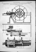 Old Print 1880 Winding Engines 1200-H.P. Piges Pit Sacre Colliery Belgium 19th
