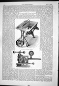 Old Print Engineering 1880 Richmond Quire-Fing Machine Relief Stamping P 19th