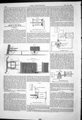 Old Print Engineering 1880 Miltary Shields Continuous Air Brake Cylinder 19th