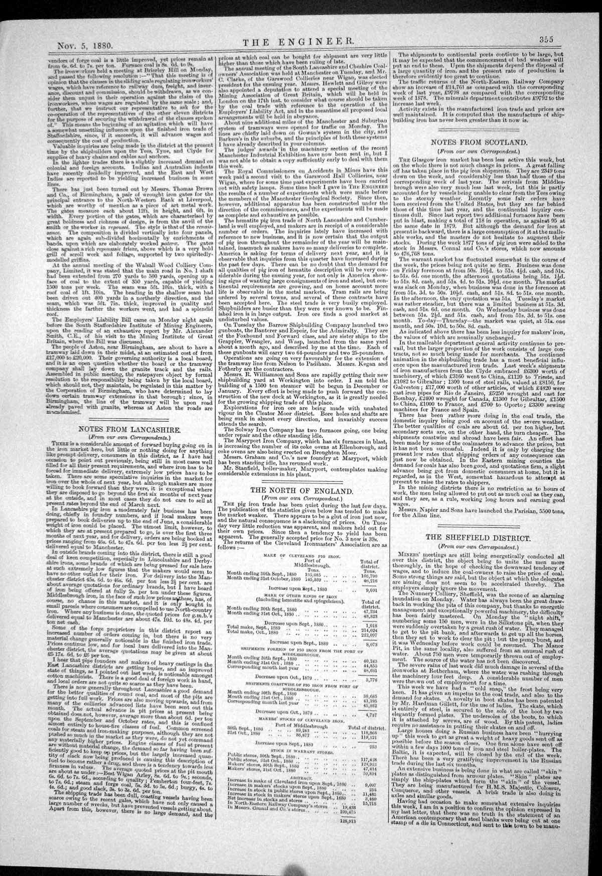Antique Old Print 1880 Patents Pieper Machinery Lake Mellor Martin Simon Hunt
