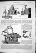 Old Print 1880 Double Tool-Box Planing Machinery Kershaw Smith Taking-Off 19th