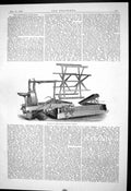 Antique Print 1880 Samuelson Sheaf-Binding Reaping Machine Smithfield Club 19th