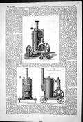 Old Print 1880 Turner Vertical Engine Boiler Ransomes Sims Howard Plough 19th