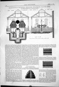 Antique Old Print Horizontal Blowing Engines Staveley Ironworks Markham 1881